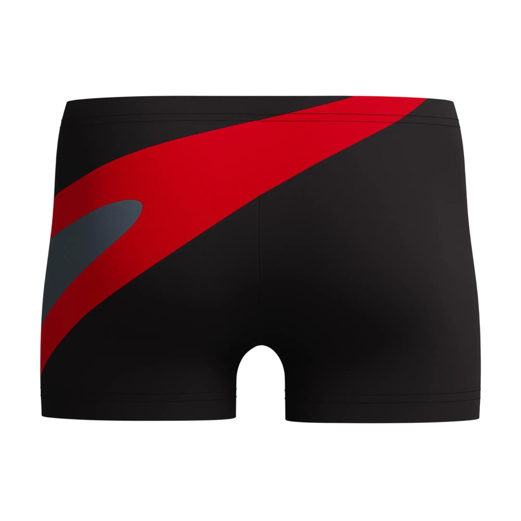 "Hyperboom" Badeshorts für Herren Schwarz/Rot 2/4