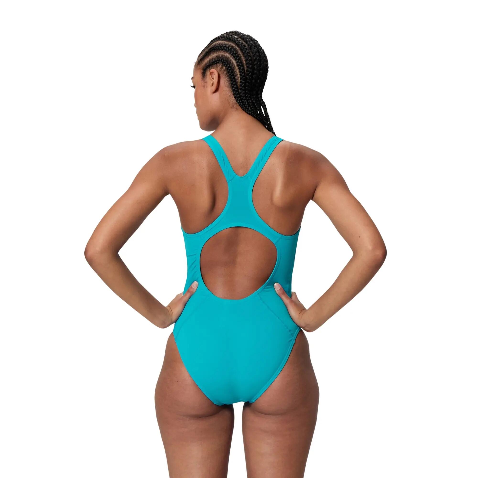 Maillot De Bain 1 Pièce Motif/style Uni MEDALIST Femme (Bleu Clair) 5/5