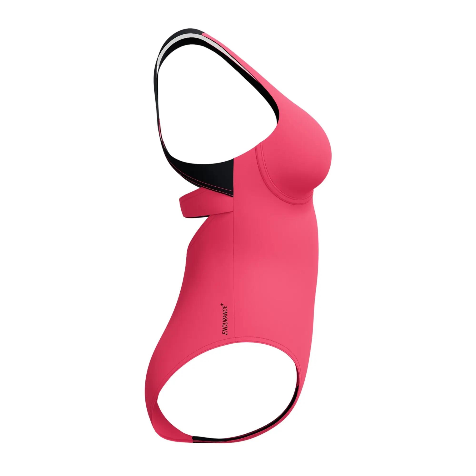 Maillot De Bain 1 Pièce Dos Nageur Motif/style Bicolore Femme (Rose Foncé) 3/7