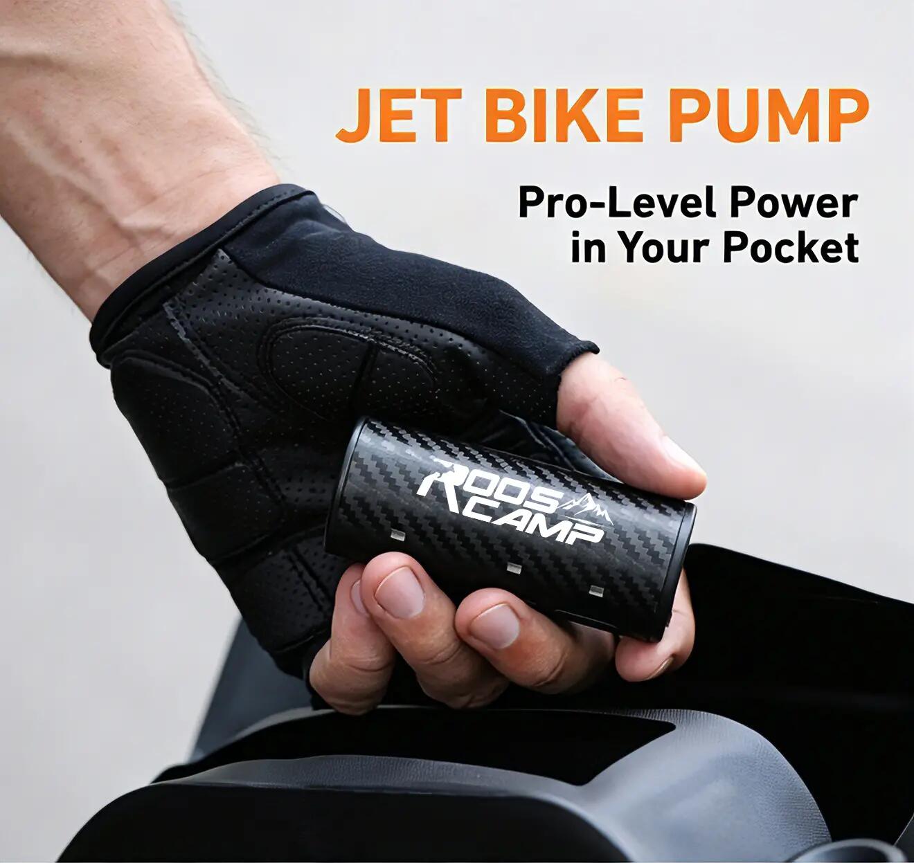 RoosCamp AirMaster R13 Elektrische Fietspomp – 130 PSI – USB-C 2/14