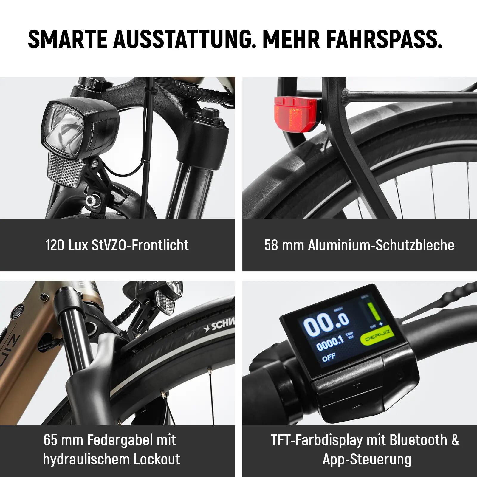Quartz Pro E-Bike 28” Middenmotor 48V 100 Nm, 161 km – Shimano 9 Versnellingen 9/11