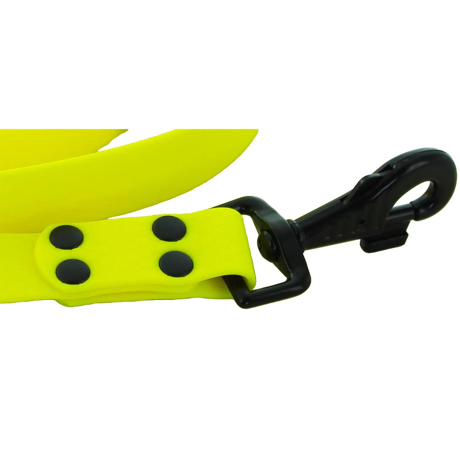LAISSE CHIEN CANIHUNT MADE IN FRANCE HEXA 150CM largeur 25mm JAUNE 2/4