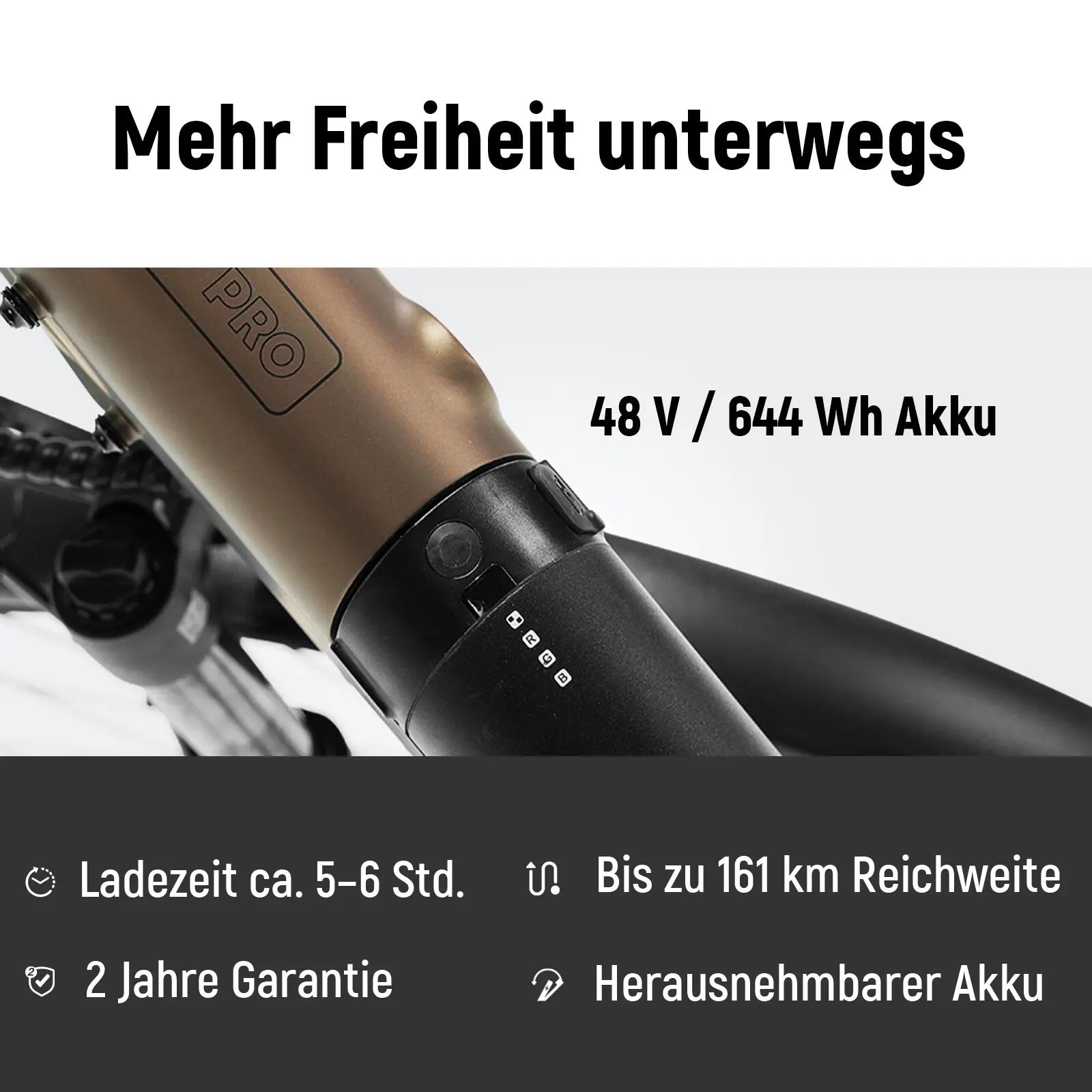 Quartz Pro E-Bike 28” Middenmotor 48V 100 Nm, 161 km – Shimano 9 Versnellingen 7/11
