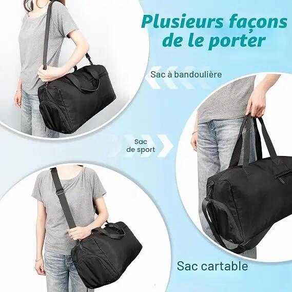Sac de sport 22L rose avec compartiment à chaussures, sac de voyage multif 5/7