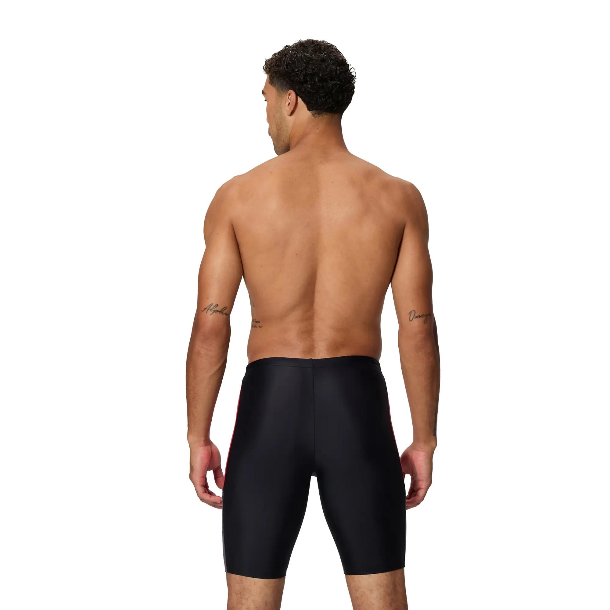 Jammer De Natation Motif/style Blocs De Couleurs Homme (Noir / Rouge) 4/5