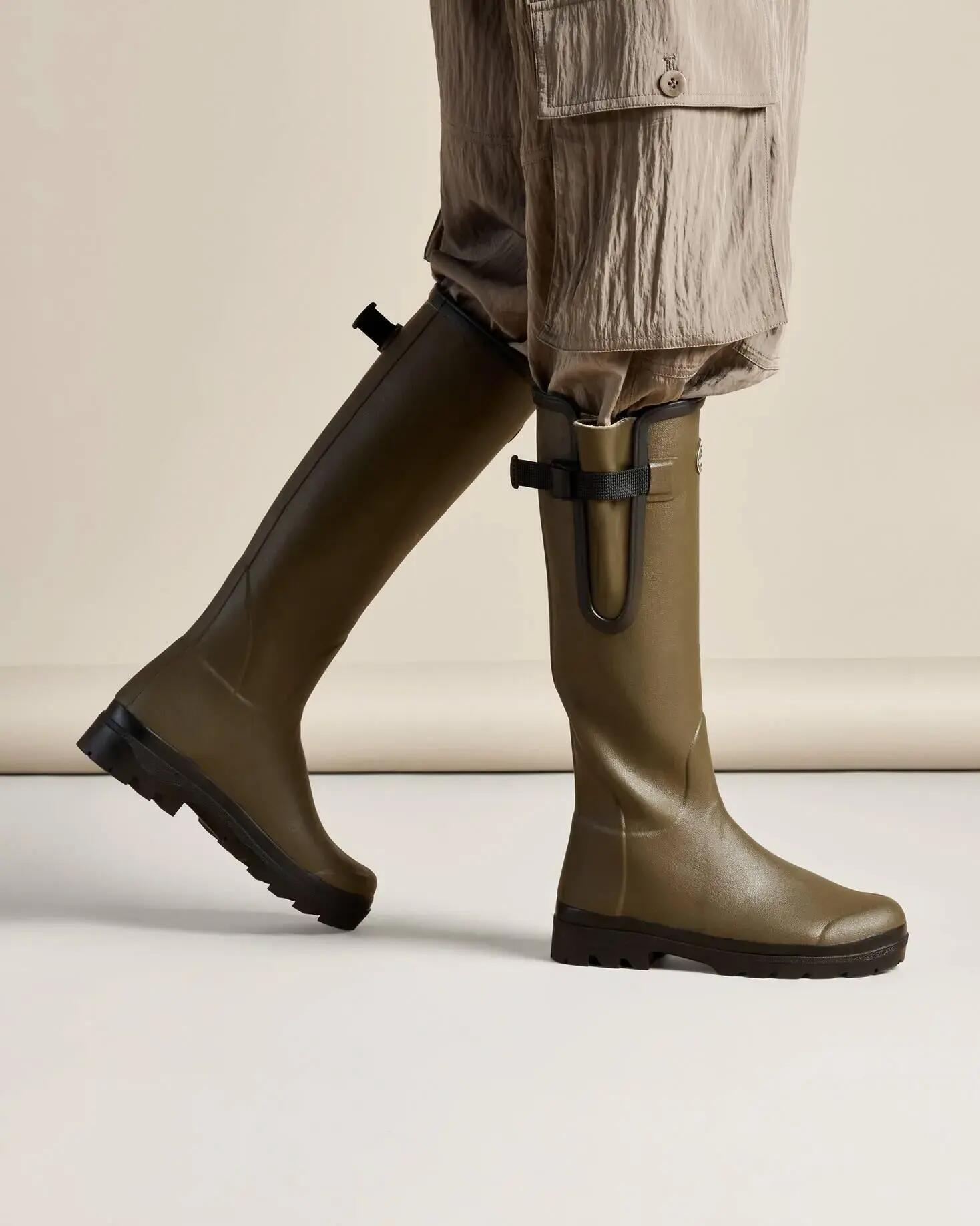 Bottes Vierzon Femme Le Chameau Doublées Jersey Vert Chameau 6/6