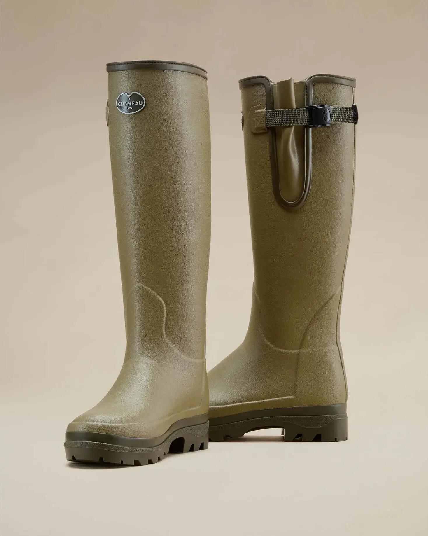 Bottes Vierzonord Femme Le Chameau Doublées Néoprène Vert Vierzon 5/6
