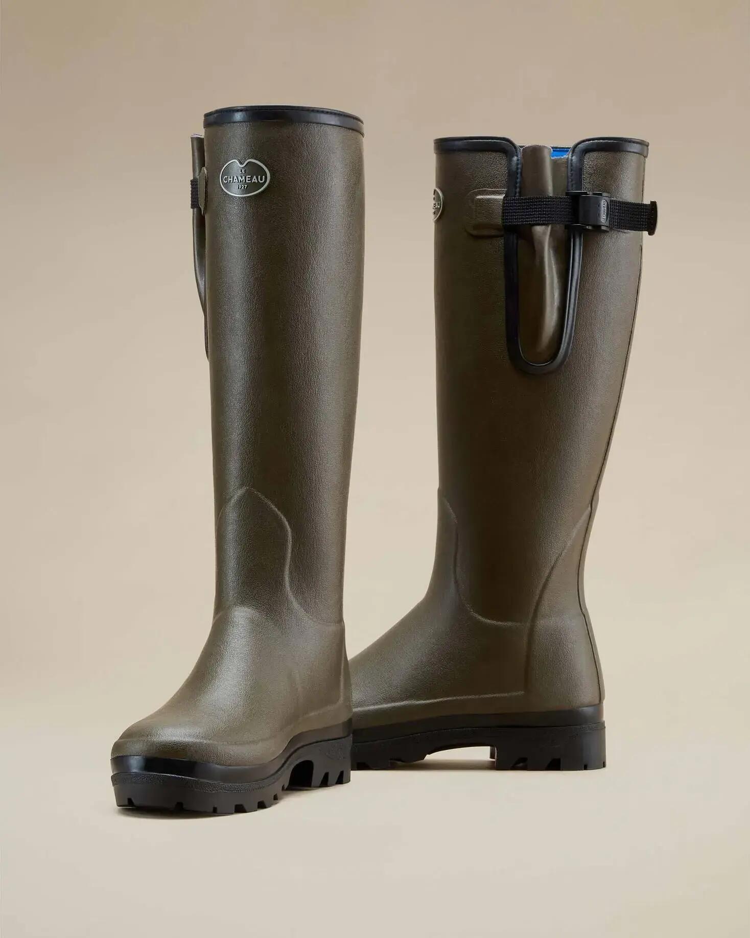 Bottes Vierzonord Femme Le Chameau Doublées Néoprène Vert Chameau - 38 5/6