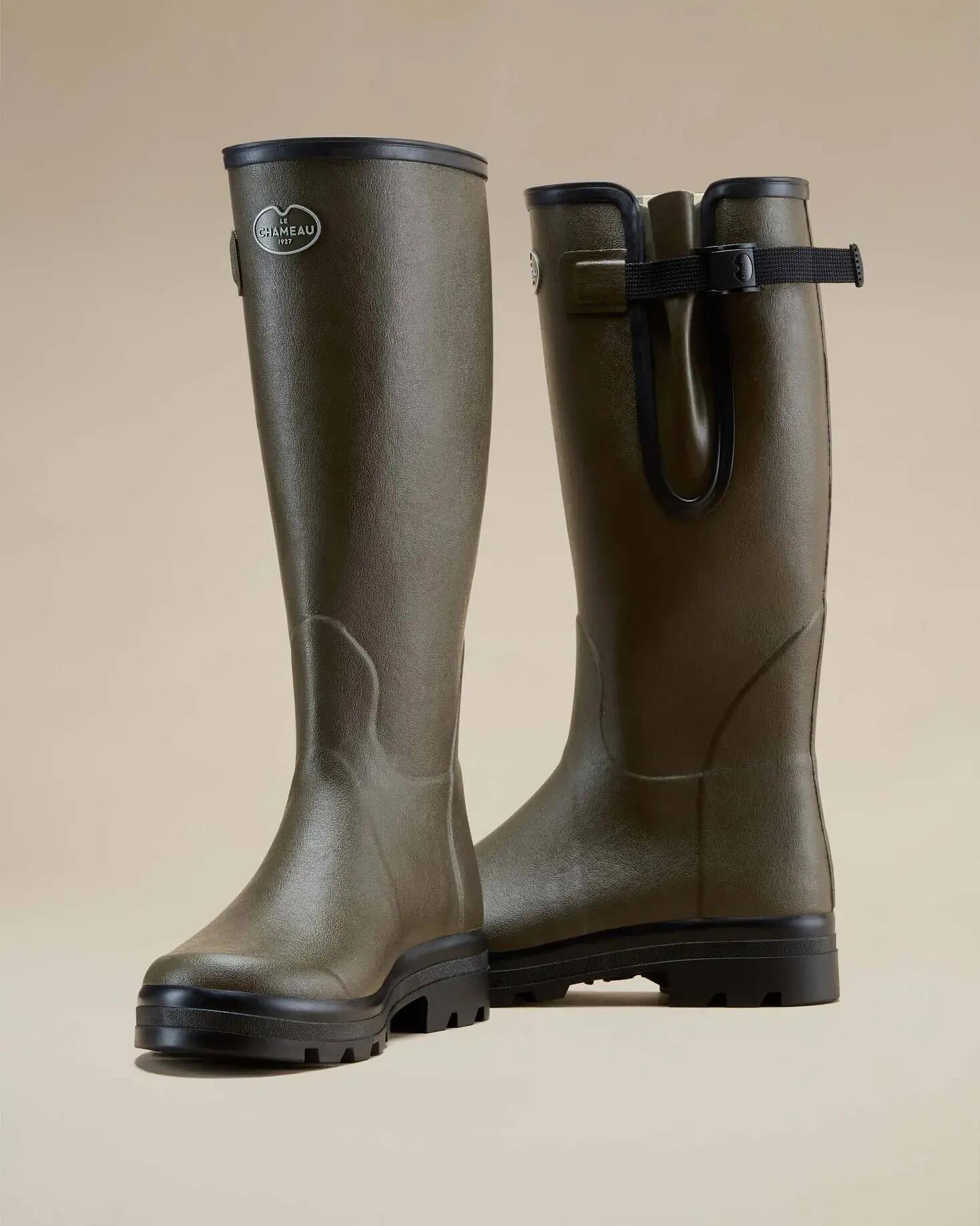 Bottes Vierzon Le Chameau Doublées Jersey Vert Chameau 3/5