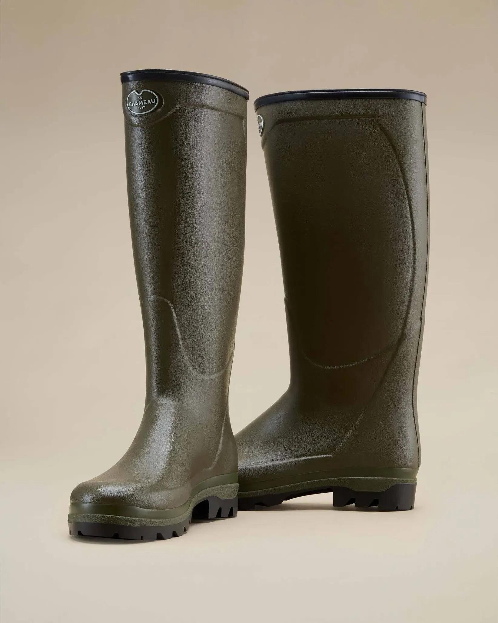 Bottes Country Cross Le Chameau Néoprène Vert Chameau 5/6