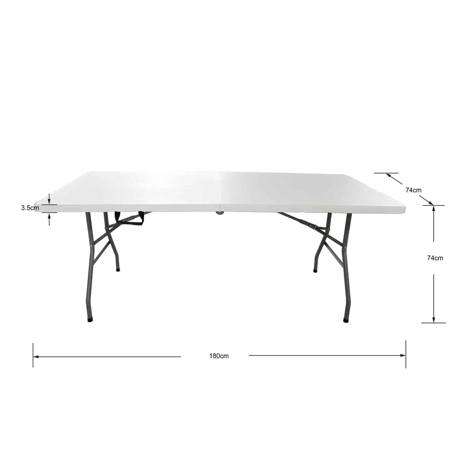 Mesa Plegable Portátil Resina New Koln Gardiun 180x74x74 cm 4/5
