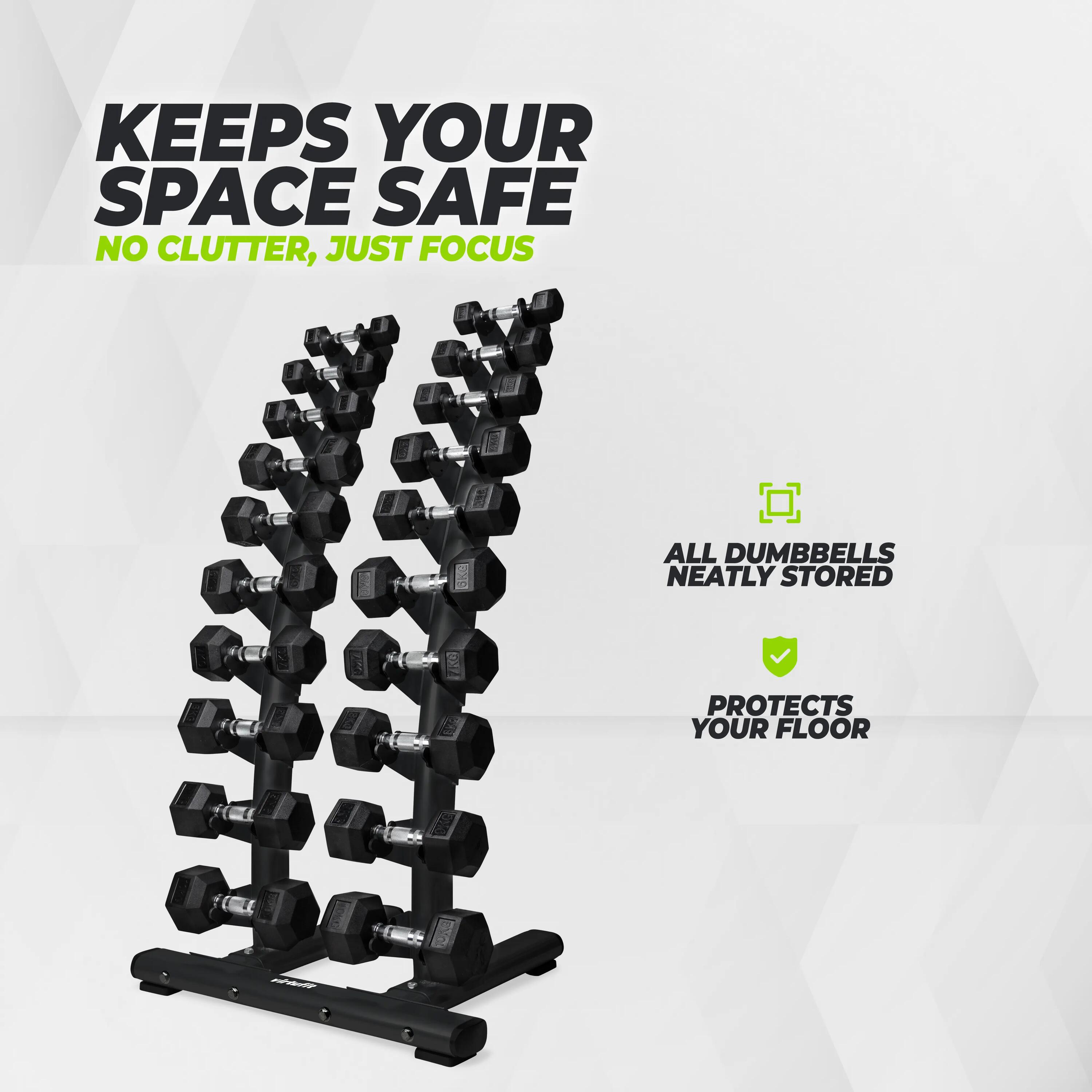 Stojan na jednoručky Dumbbell Rack Standing Deluxe 9/10