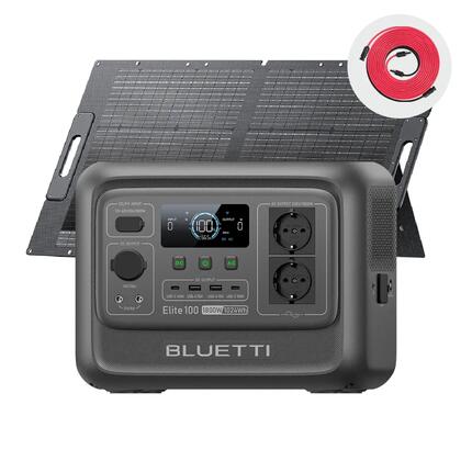 BLUETTI ELITE 100 V2 + PV100W Station Électrique Portable pour Camping et Maison