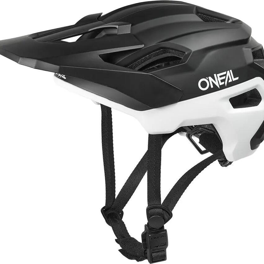 O'neal Trailfinder Evo Solid Black/White Mountain Bike Helmet