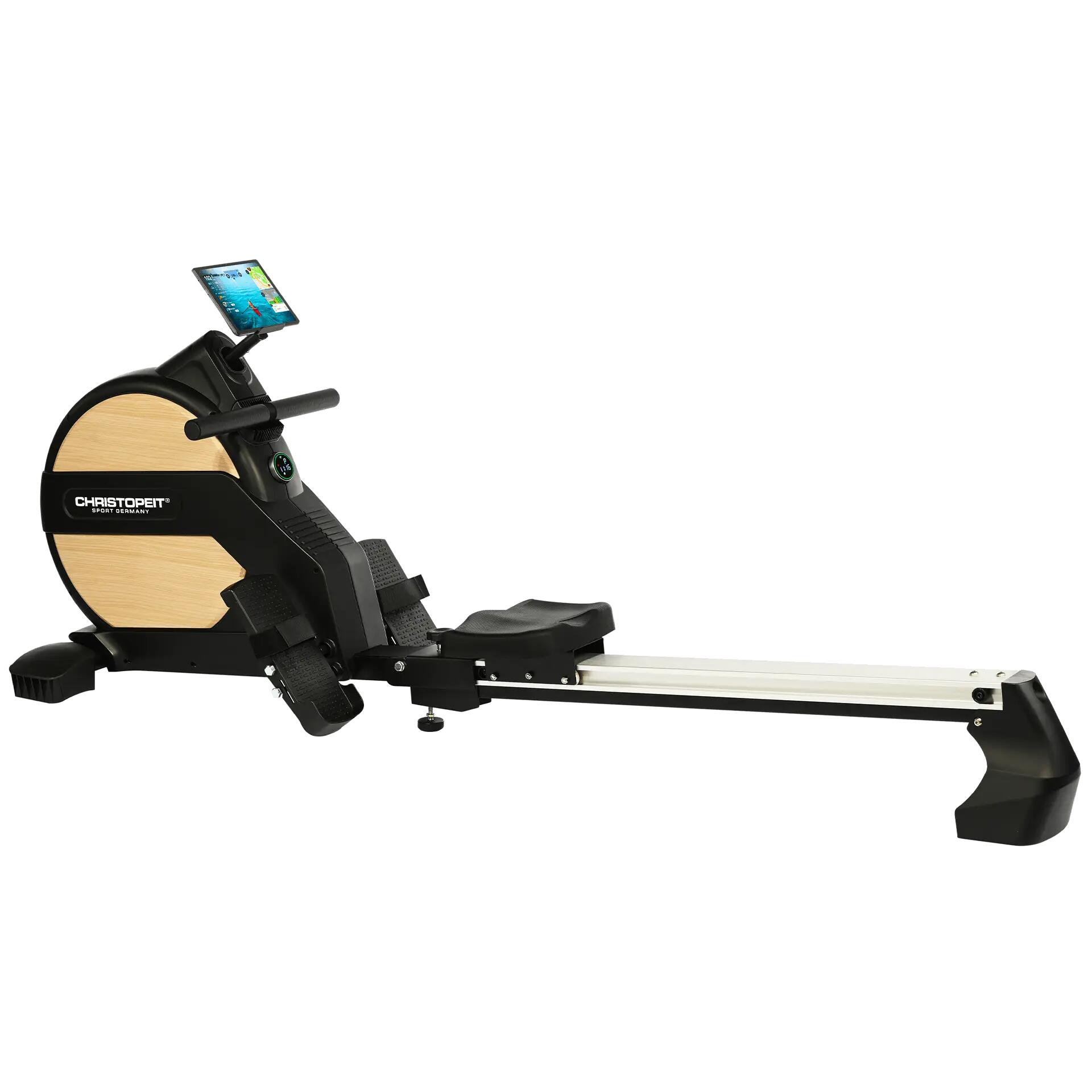 Rudergerät klappbar - LED - 32 Widerstandsstufen - 150kg + 210cm - Vico schwarz 9/12