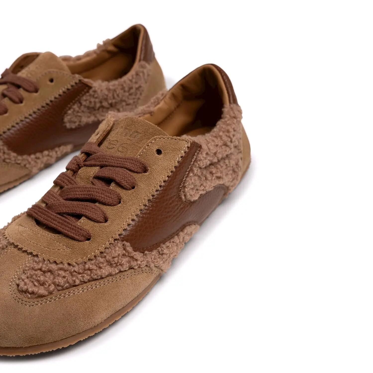 Zapatillas caminar PLANOS Mujer barefoot MTNG Free mia Marron 6/7