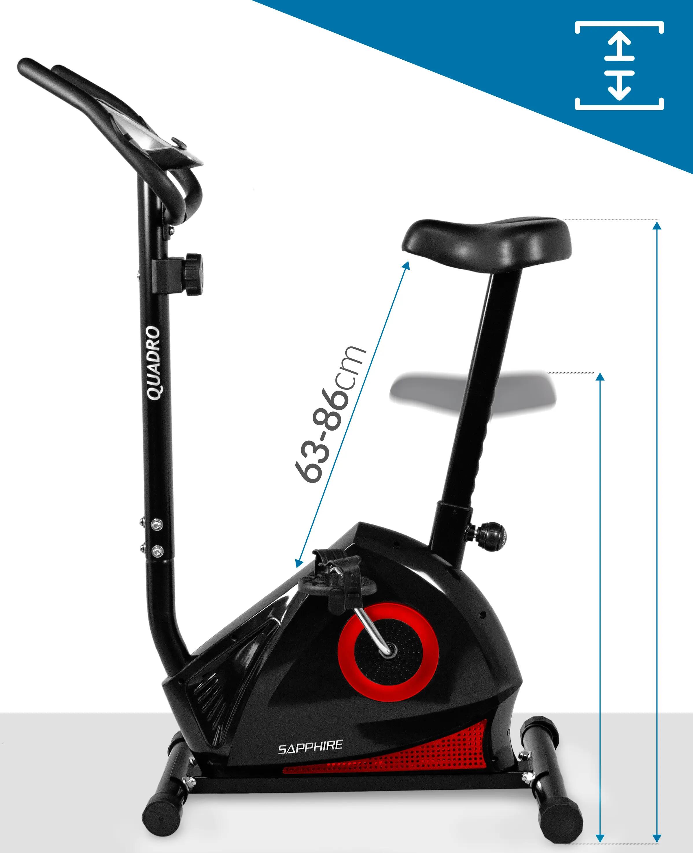 Rower stacjonarny magnetyczny Sapphire SG-450B Quadro koło 7kg trening cardio 14/14
