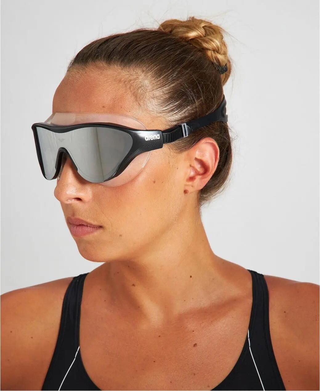 Fitness Schwimmmaske Arena One Mirror TU Schwarz / Silber 2/7