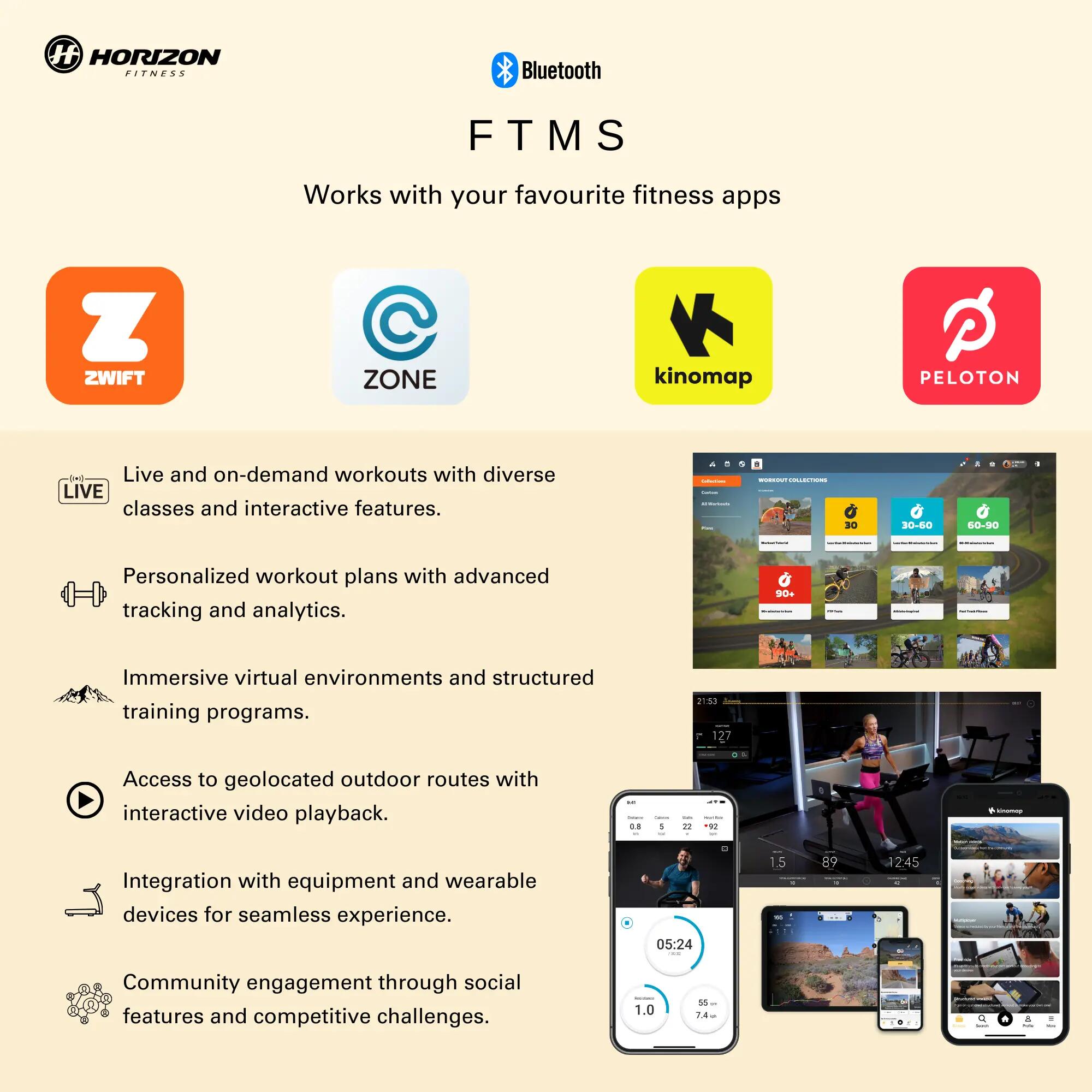 Cinta de correr plegable 7.0AT - 20 km/h, Inclinación 15% y Bluetooth FTMS 7/7