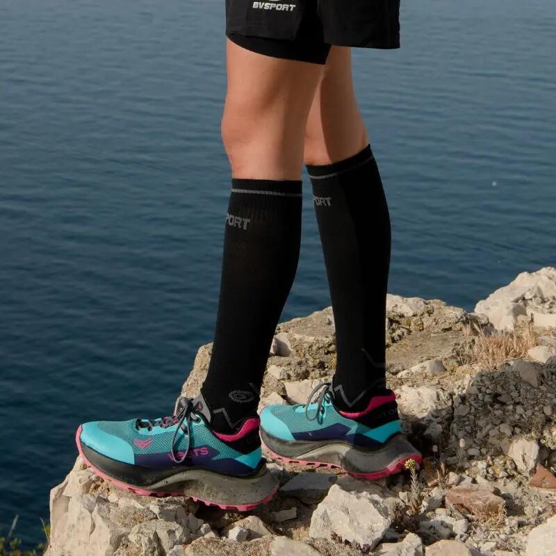 Chaussettes Trail compression noir/gris 2/2