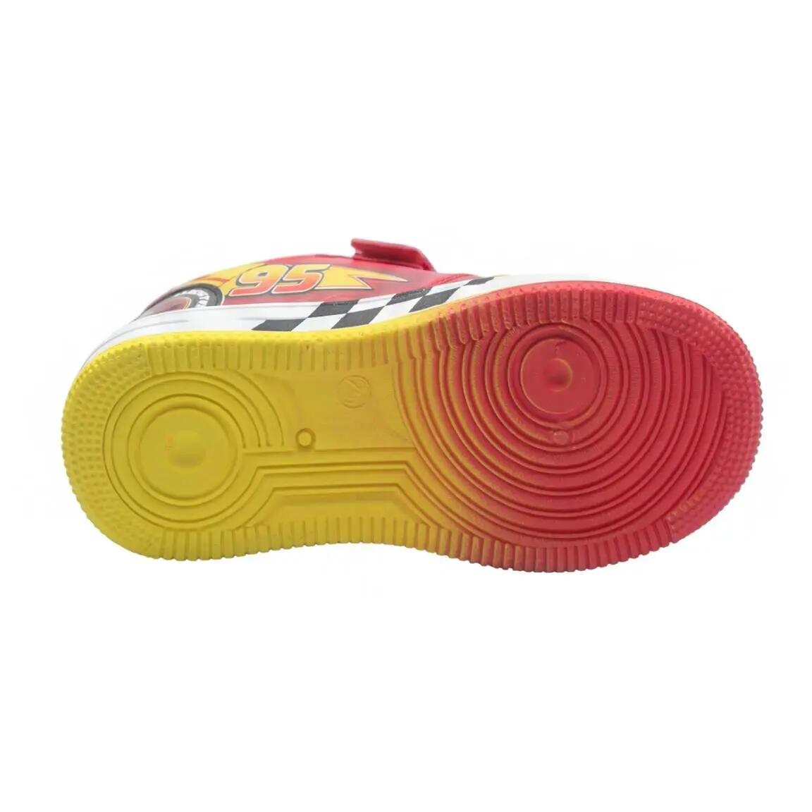 Sapatilhas Infantil Cars com Velcro e Atacadores Vermelho Antiderrapantes 3/7