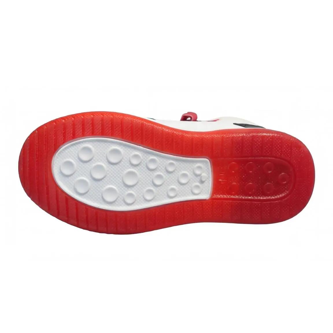 Sapatilhas com Luzes Infantil Cars com Atacadores e Sola de PVC Vermelho 3/5