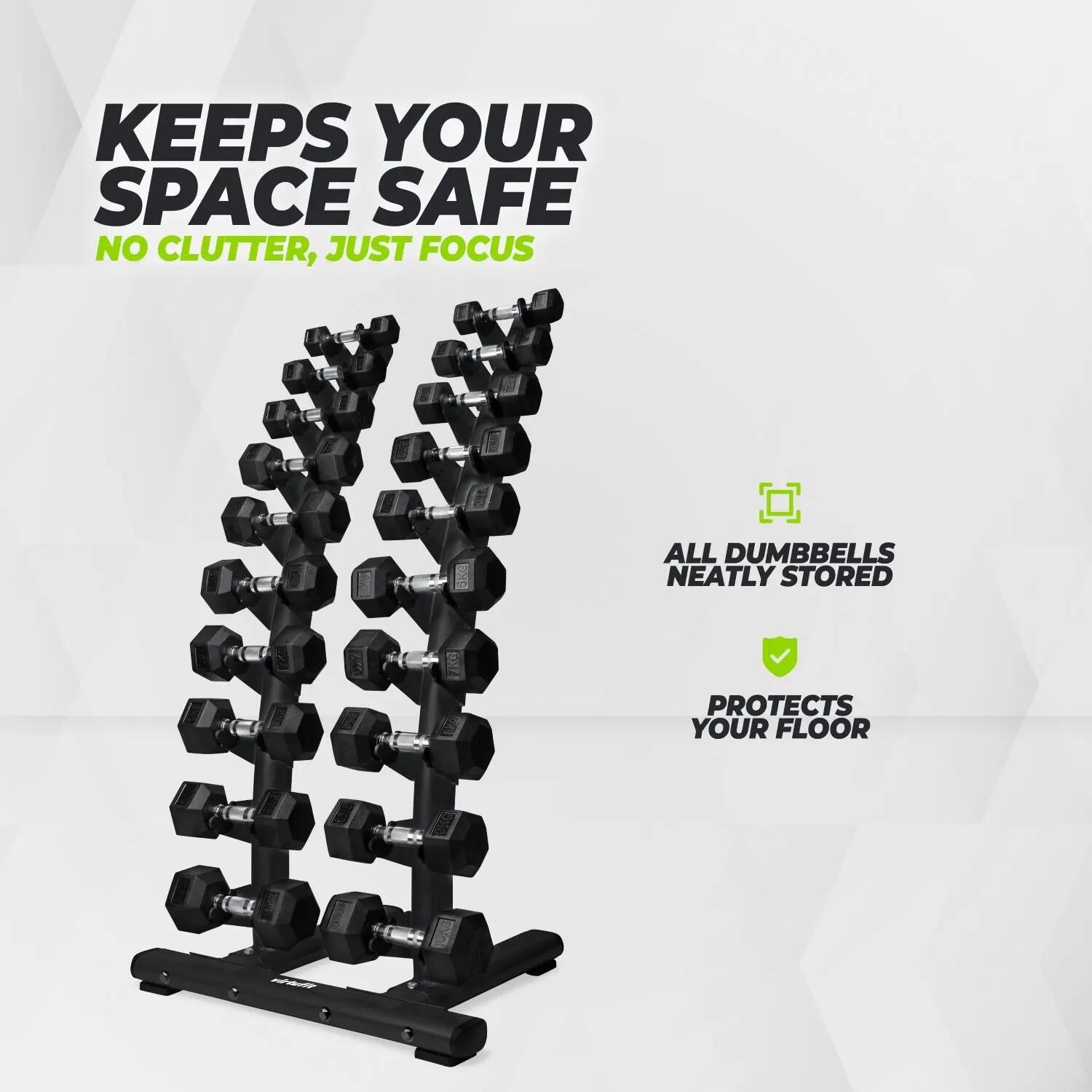 Stojan na jednoručky Dumbbell Rack Standing Deluxe 5/10
