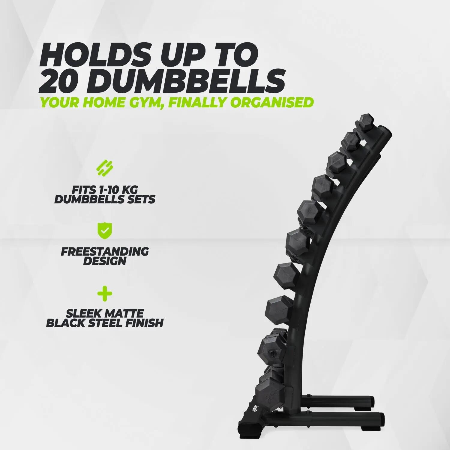 Stojan na jednoručky Dumbbell Rack Standing Deluxe 4/10