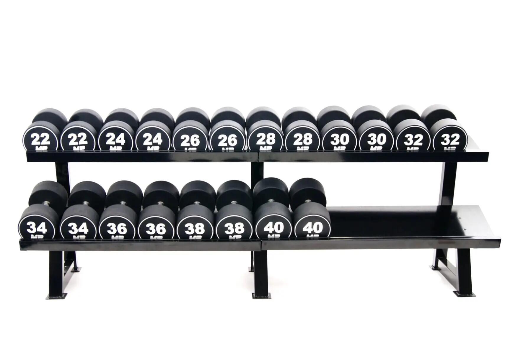 Dumbbellrek Heavy 2-laags - Zwart 3/6