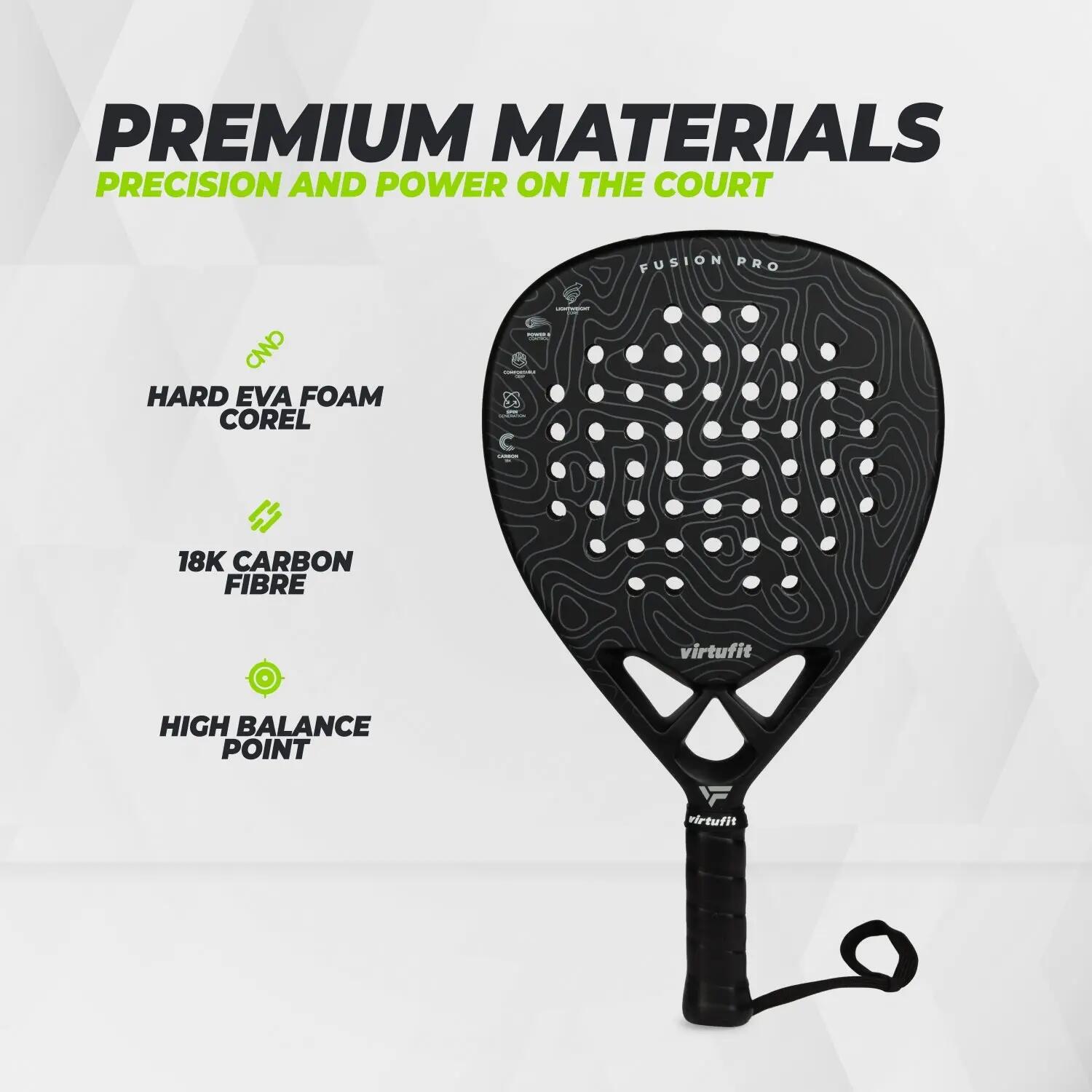 Raquete Padel Fusion Pro - Preto/Cinza 4/7