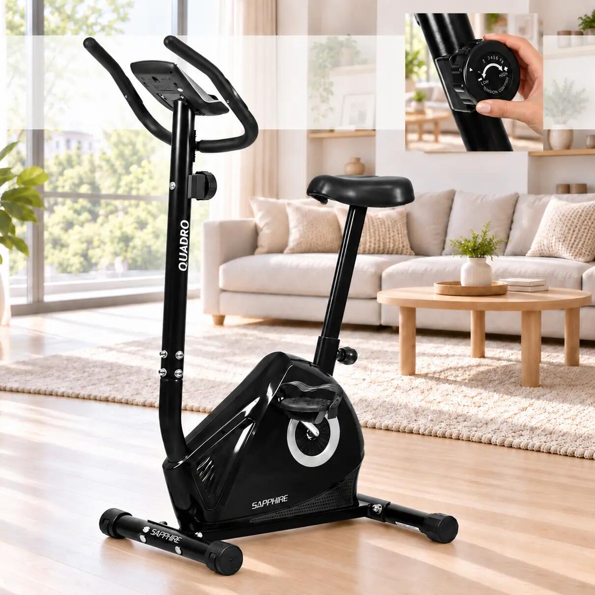 Rower stacjonarny magnetyczny Sapphire SG-450B Quadro koło 7kg trening cardio 2/11