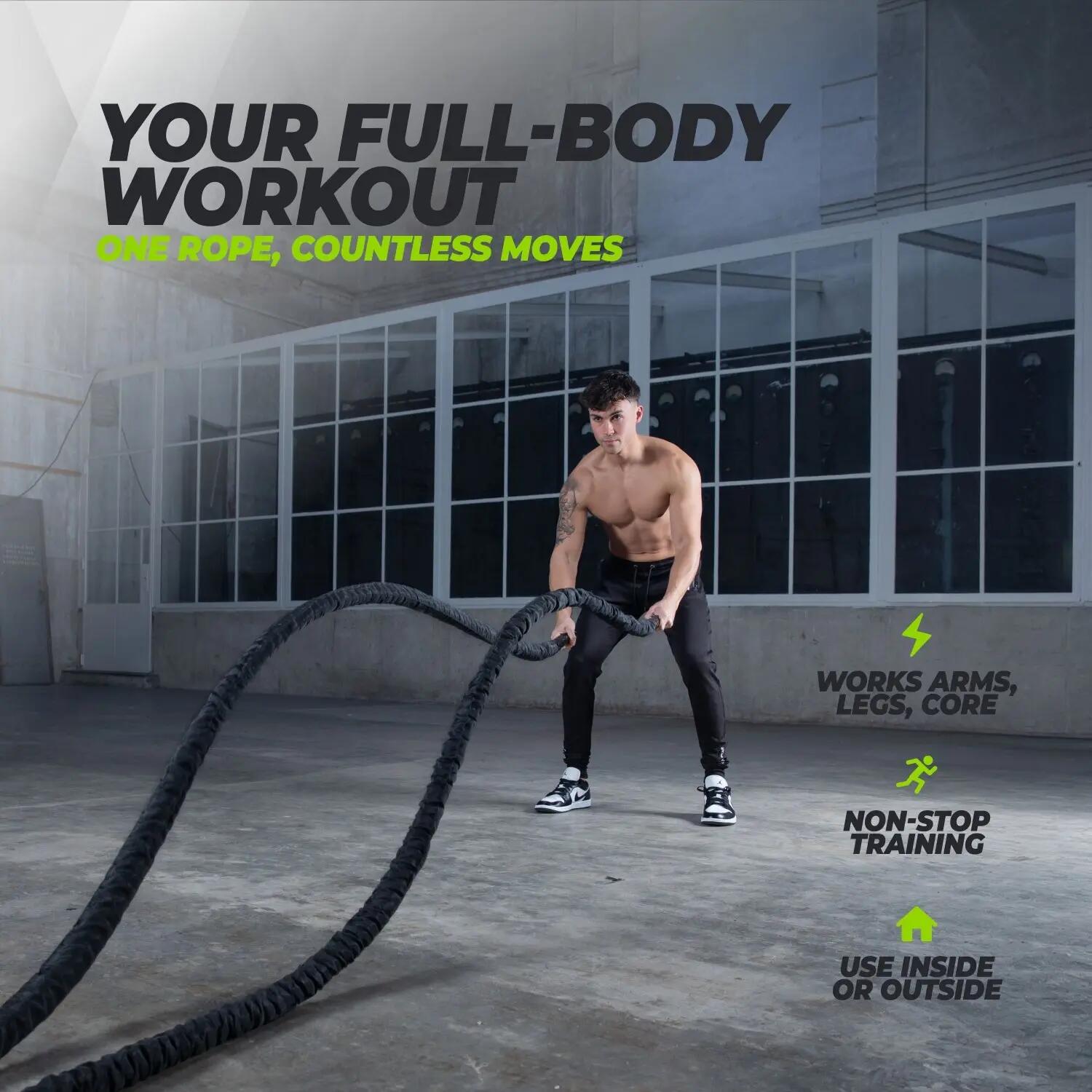 Cuerda Cross Training - Cuerda De Fitness Profesional - 9 M 2/8