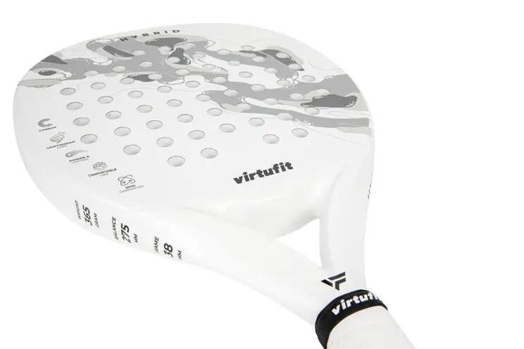 Hybrid Padel Racket - Wit/Grijs 5/8