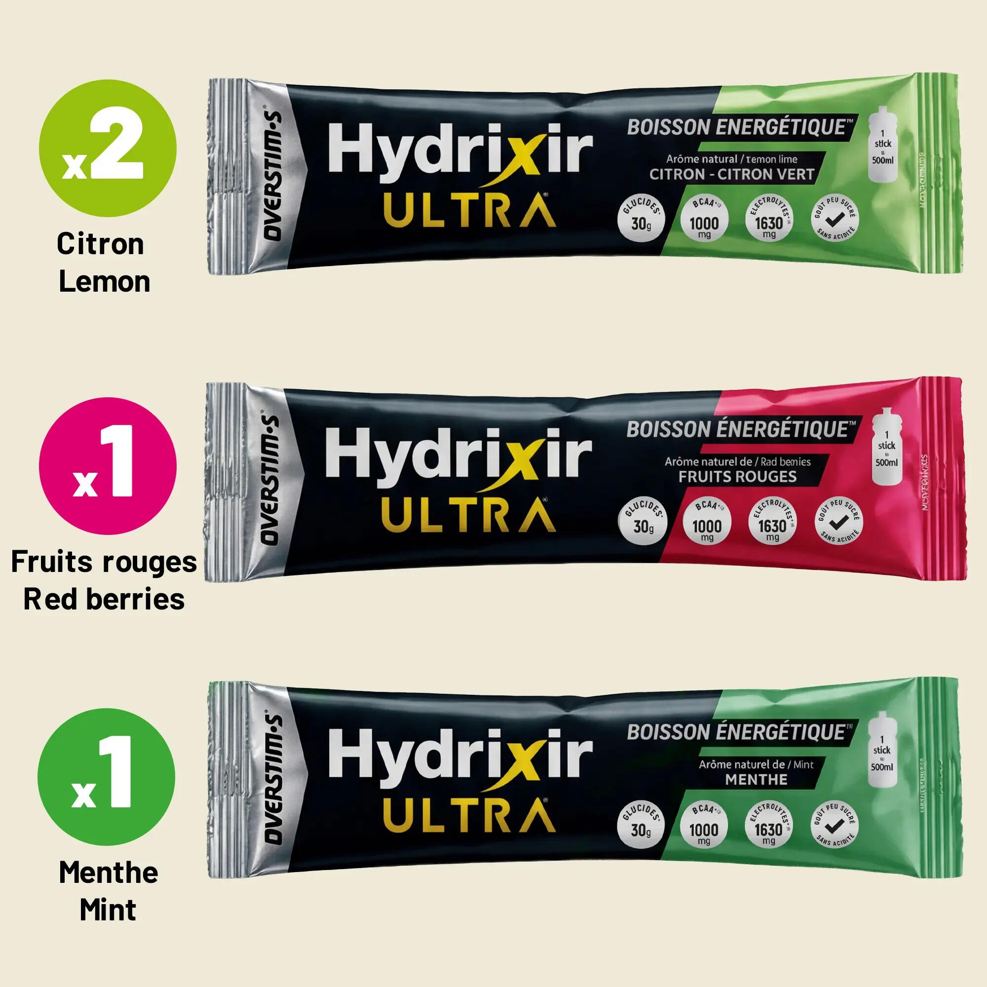 Boisson Isotonique - Hydrixir Ultra - Assortiment - (10 sticks x 40g) 2/7