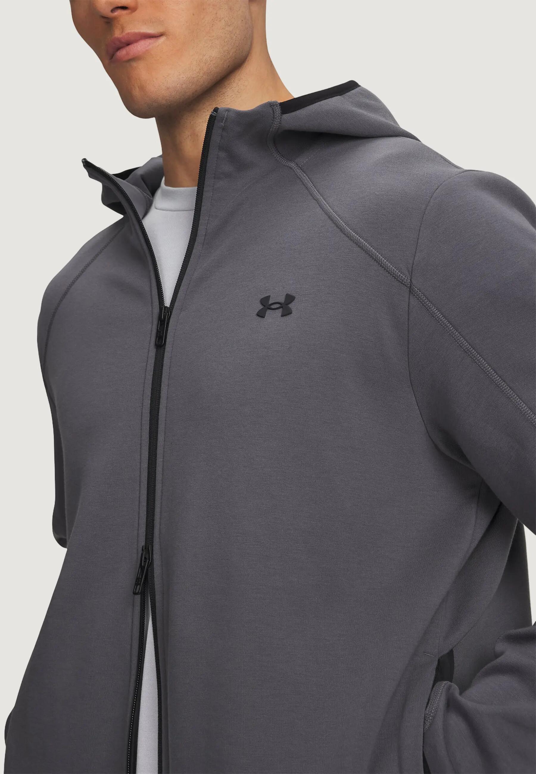 Sweater UA UNSTOPPABLE FLC FZ HEREN Donkergrijs 4/4