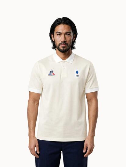 Polo Équipe de France Olympique 2026 en jersey technique JO EQUIPE DE FRANCE
