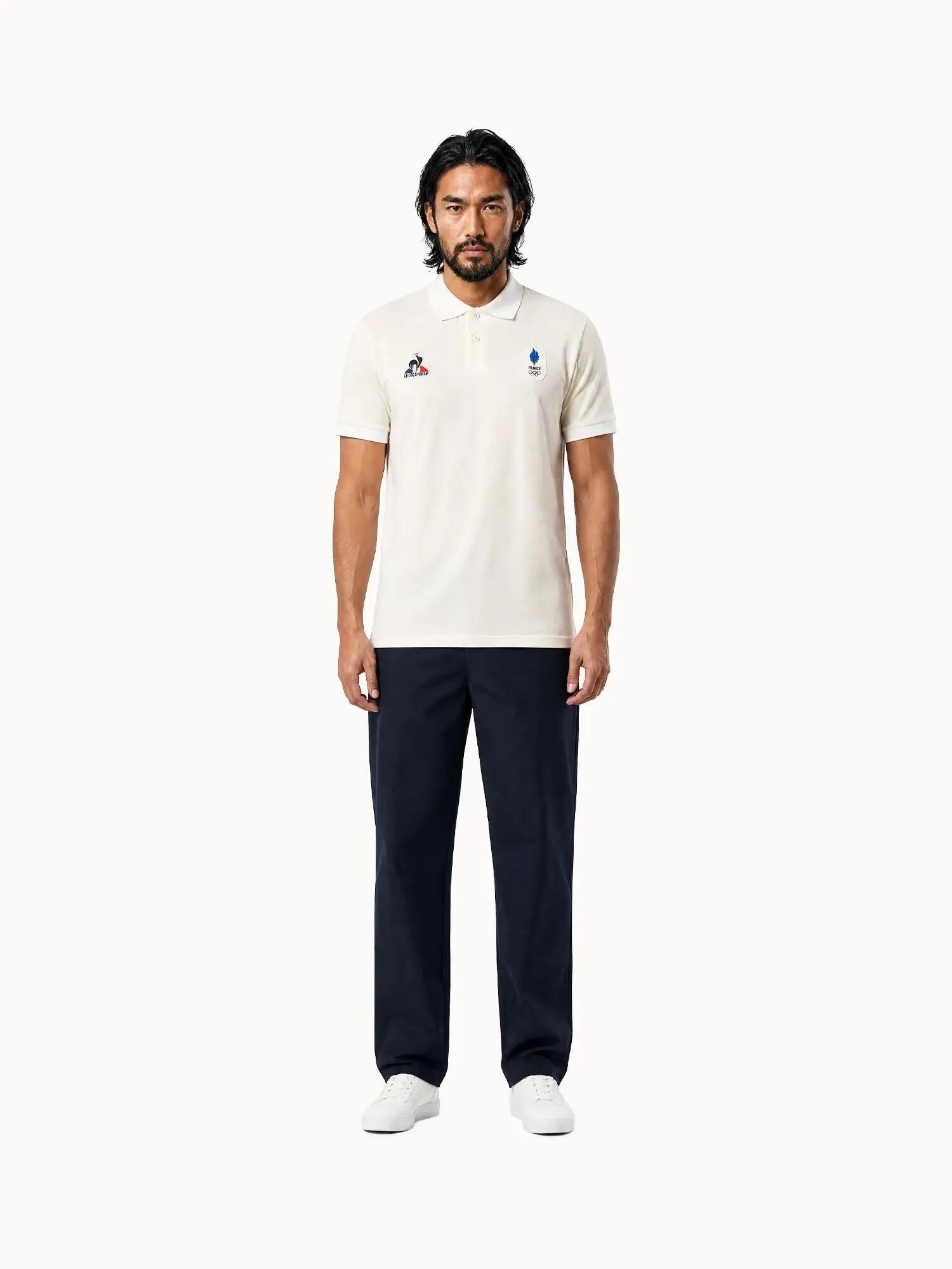 Polo Équipe de France Olympique 2026 en jersey technique 5/5