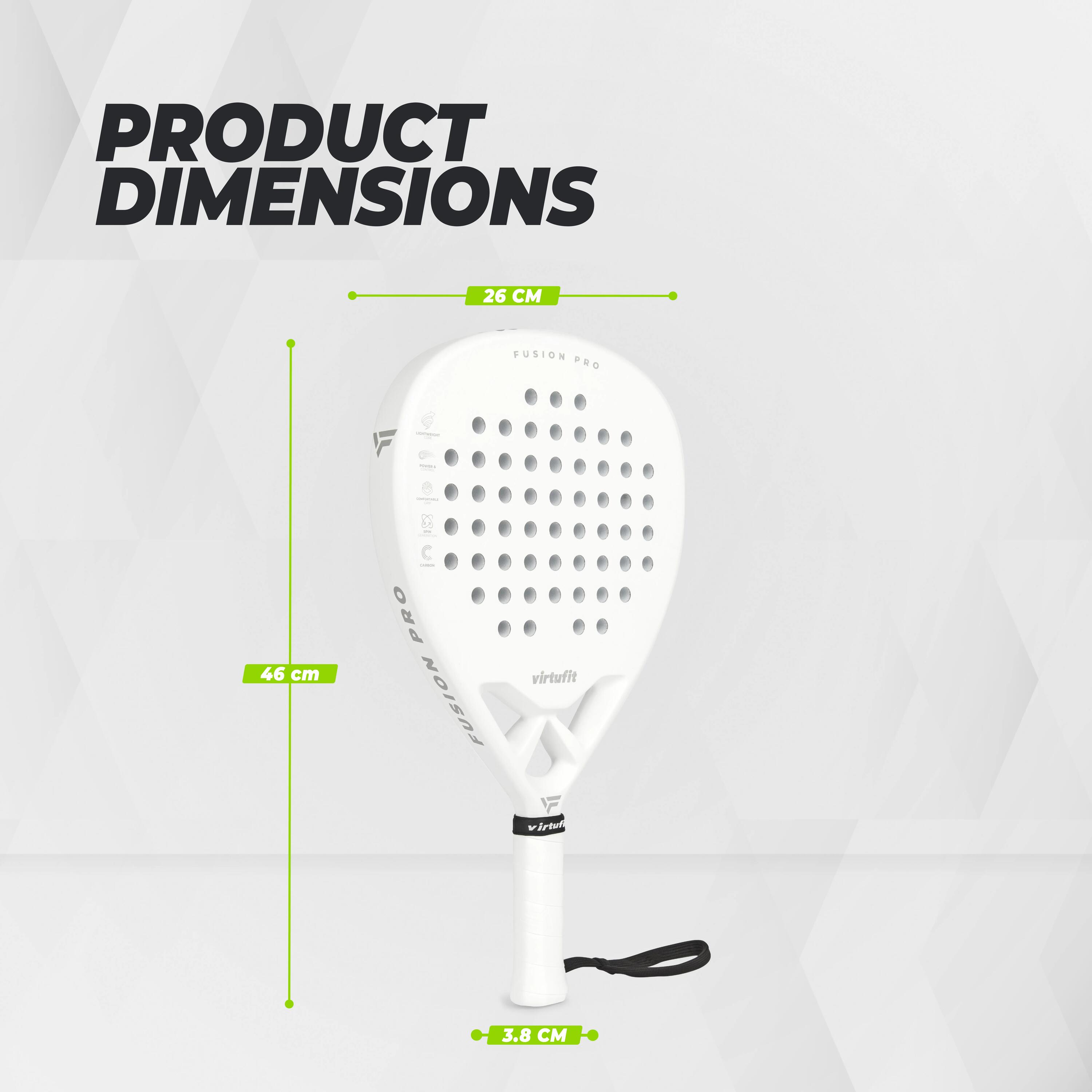 Raquette de padel - Fusion Pro - Blanc/Argent 11/12
