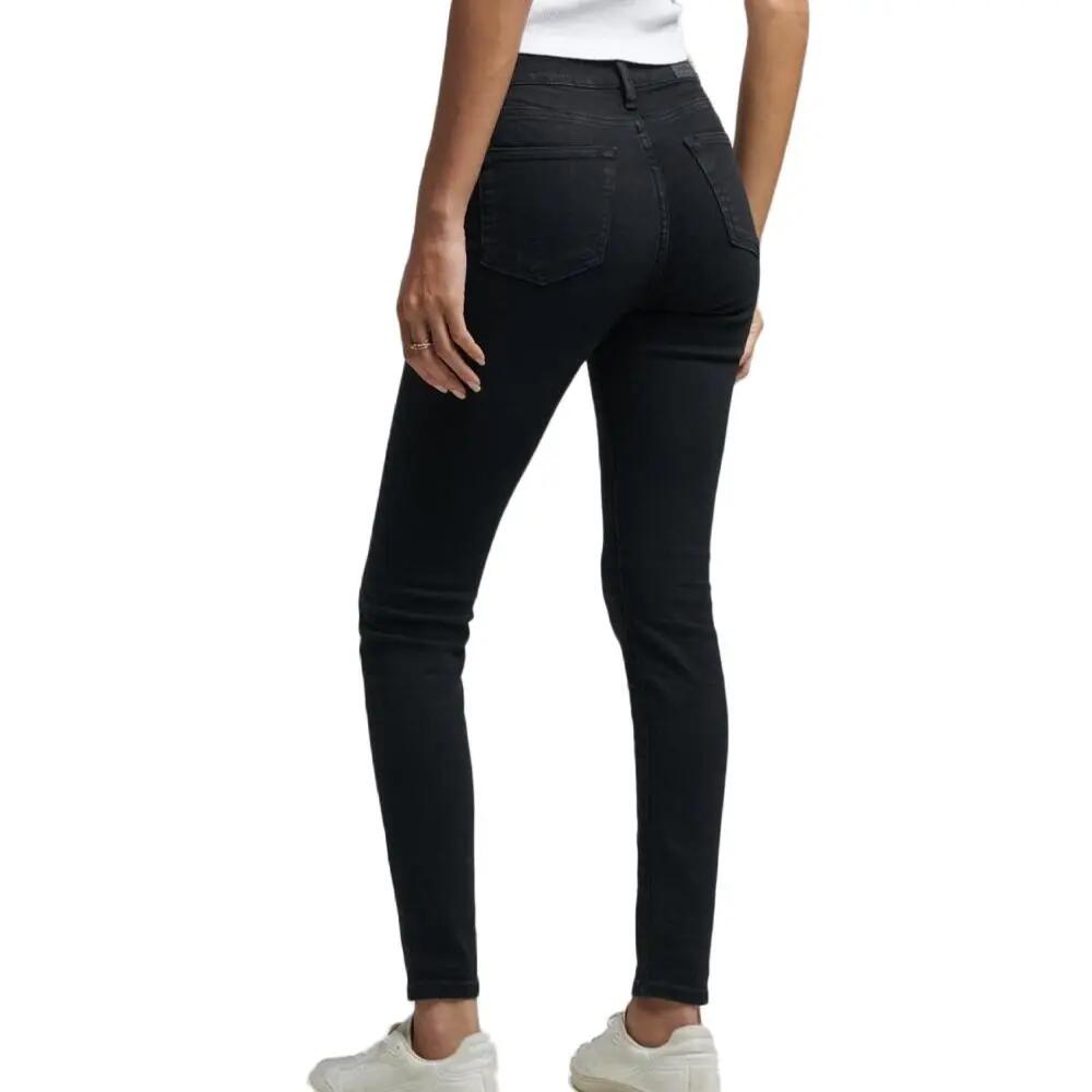 superdry Wysokie biodra skinny jeans z bawełny organicznej — Black Rinse 3/7