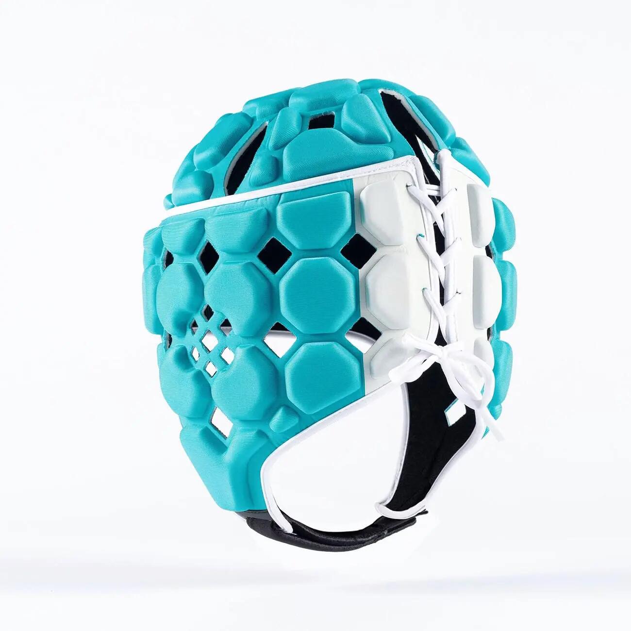 Capacete de rugby Junior Gilbert Octane Aqua azul e branco 2/7