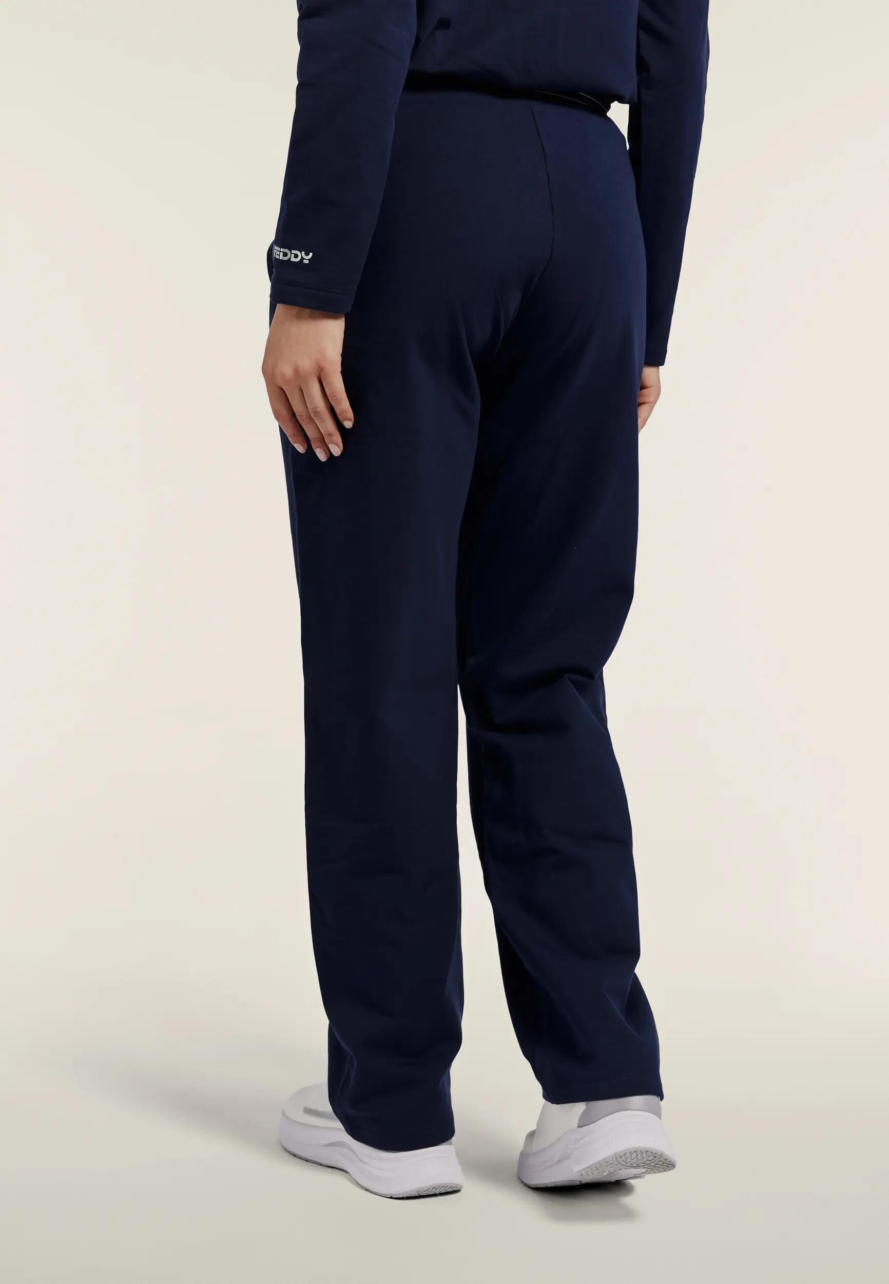 Pantalon coupe droite avec bande élastique nacrée griffée à la taille 3/6