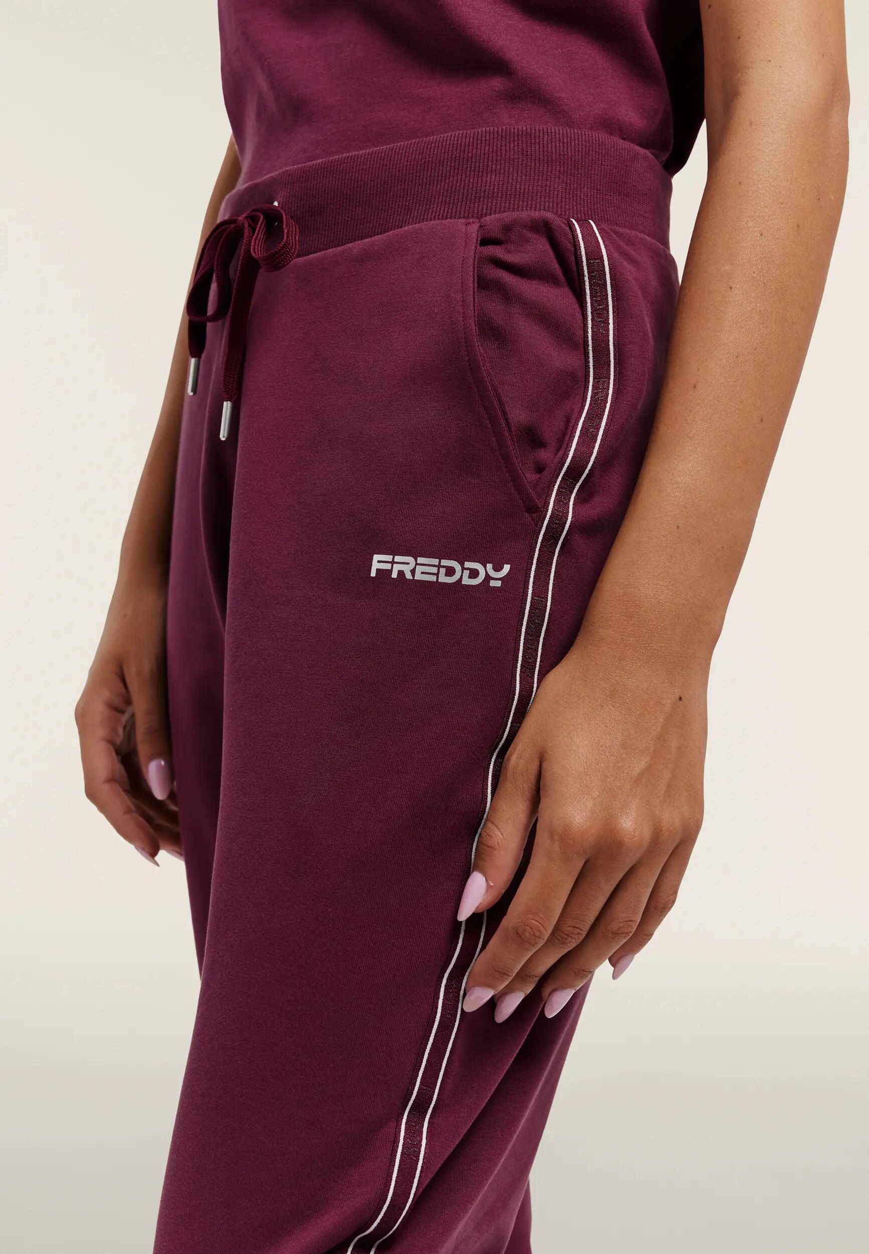 Pantalon de jogging pour femmes avec bandes nacrées et bas côtelé 4/6