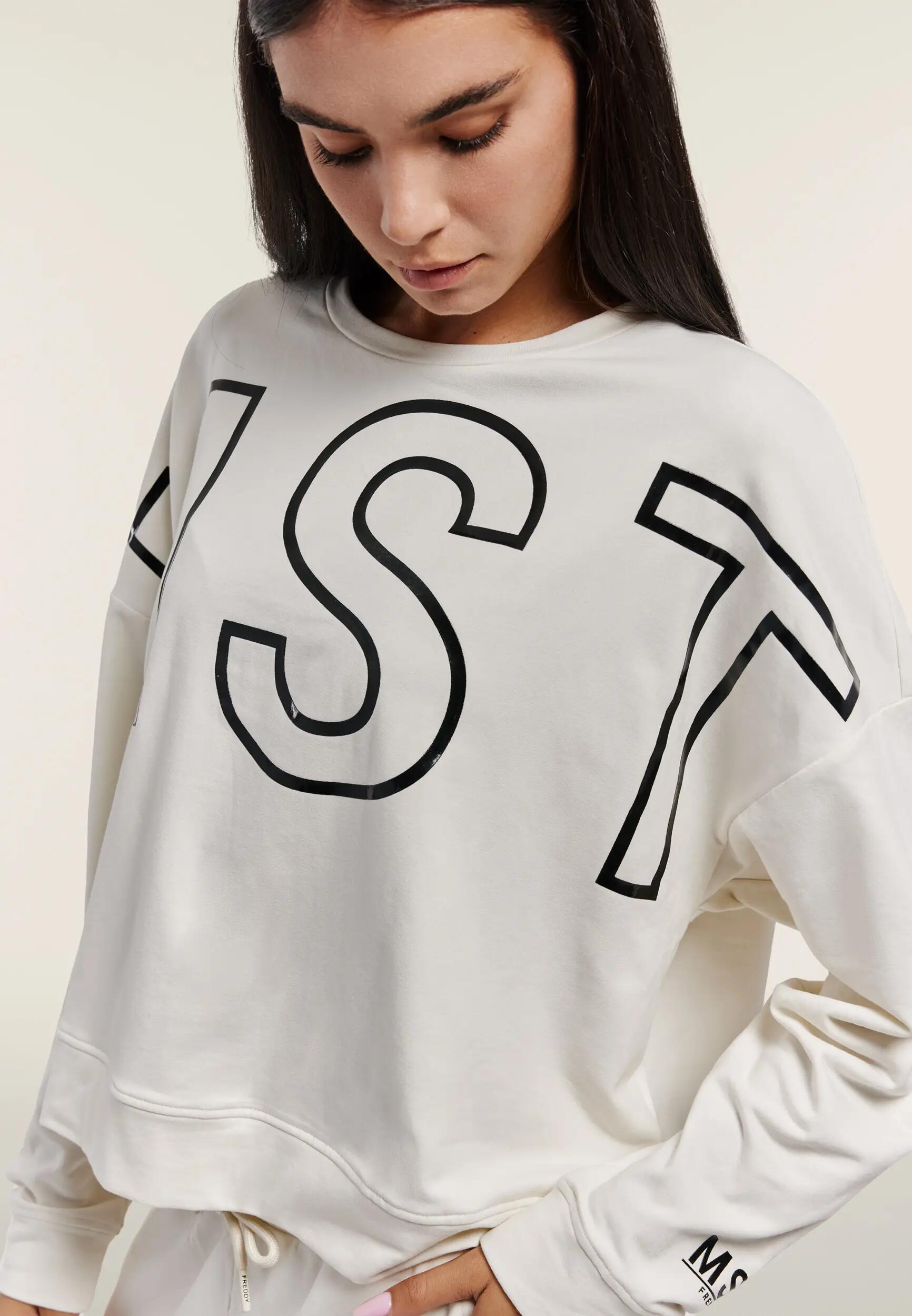 Sweat-shirt coupe courte extra-large pour femmes avec imprimé maxi 4/6
