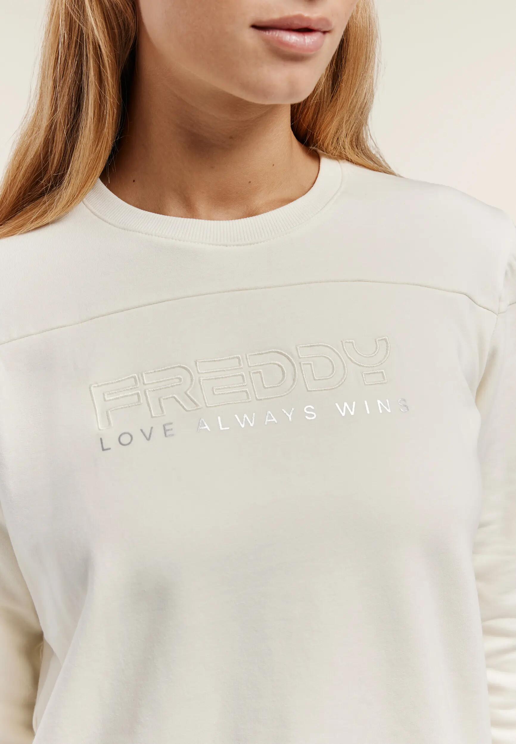 Sweat-shirt à col rond « Love always wins » avec broderie 4/6