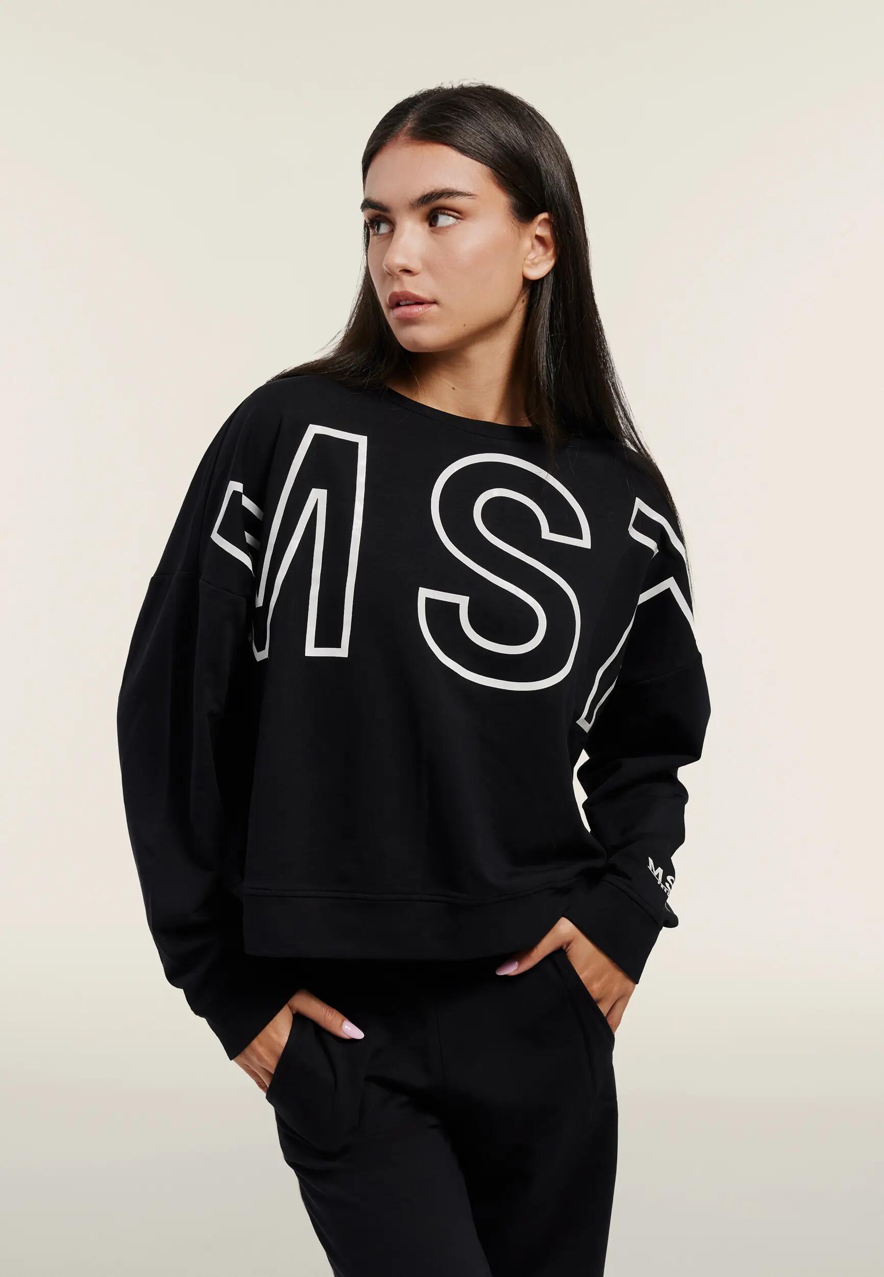 Sweat-shirt coupe courte extra-large pour femmes avec imprimé maxi 2/6
