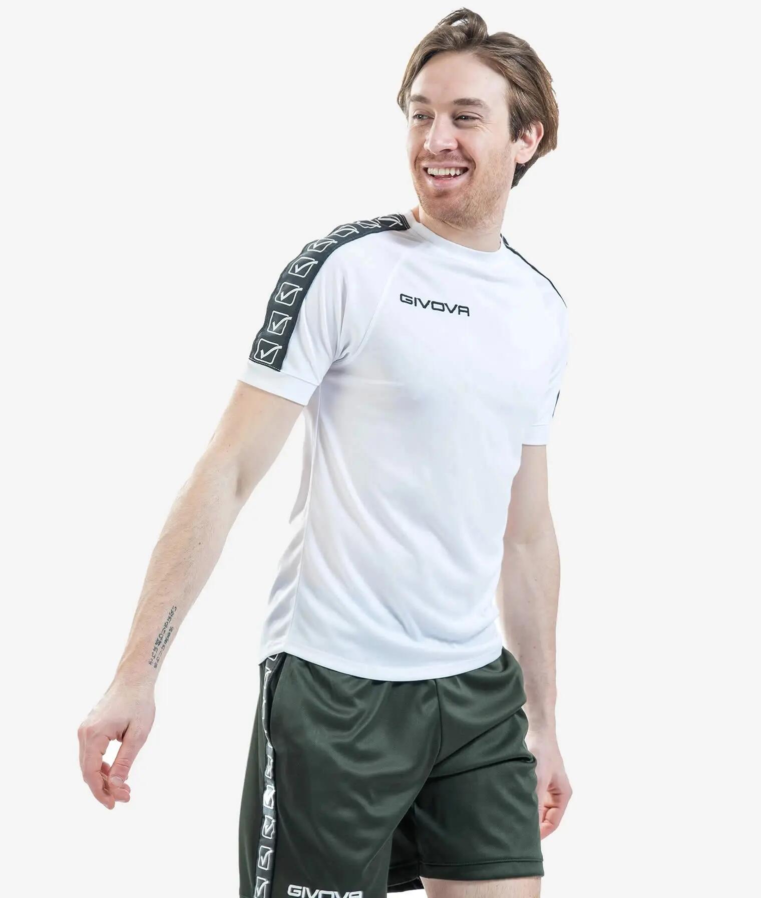 Tricou sport Givova Cotton Band Alb 2xl