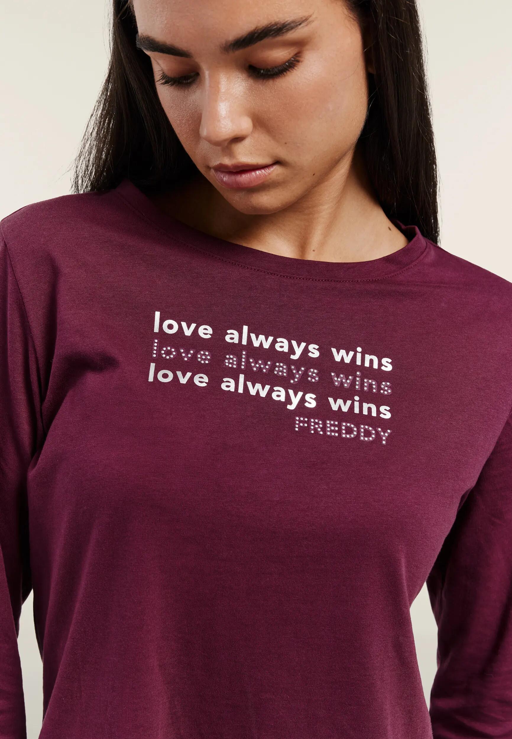 T-shirt à manches longues « Love Always Wins » avec perles 4/6