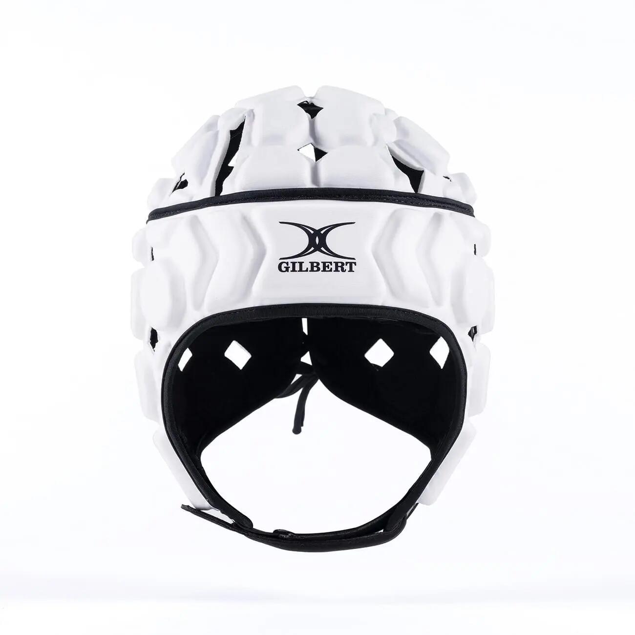 Protecție cap rugby junior Gilbert Octane alb și negru 4/7