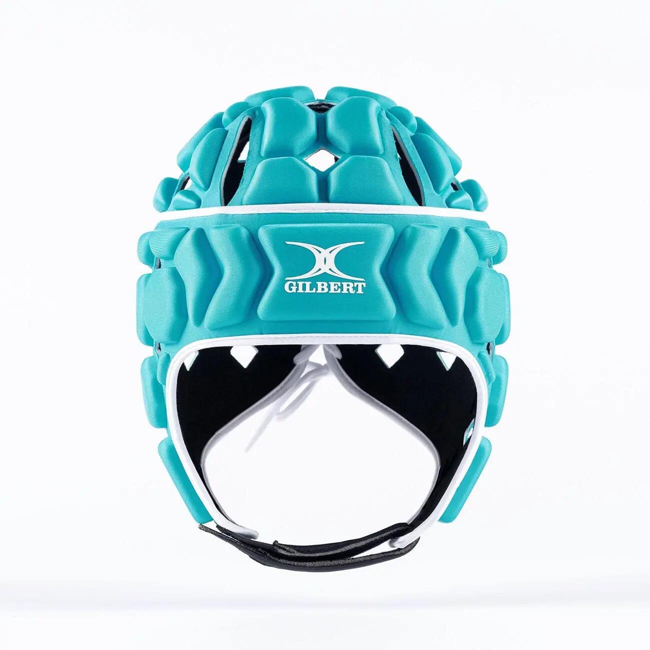 Capacete de rugby Junior Gilbert Octane Aqua azul e branco 4/7