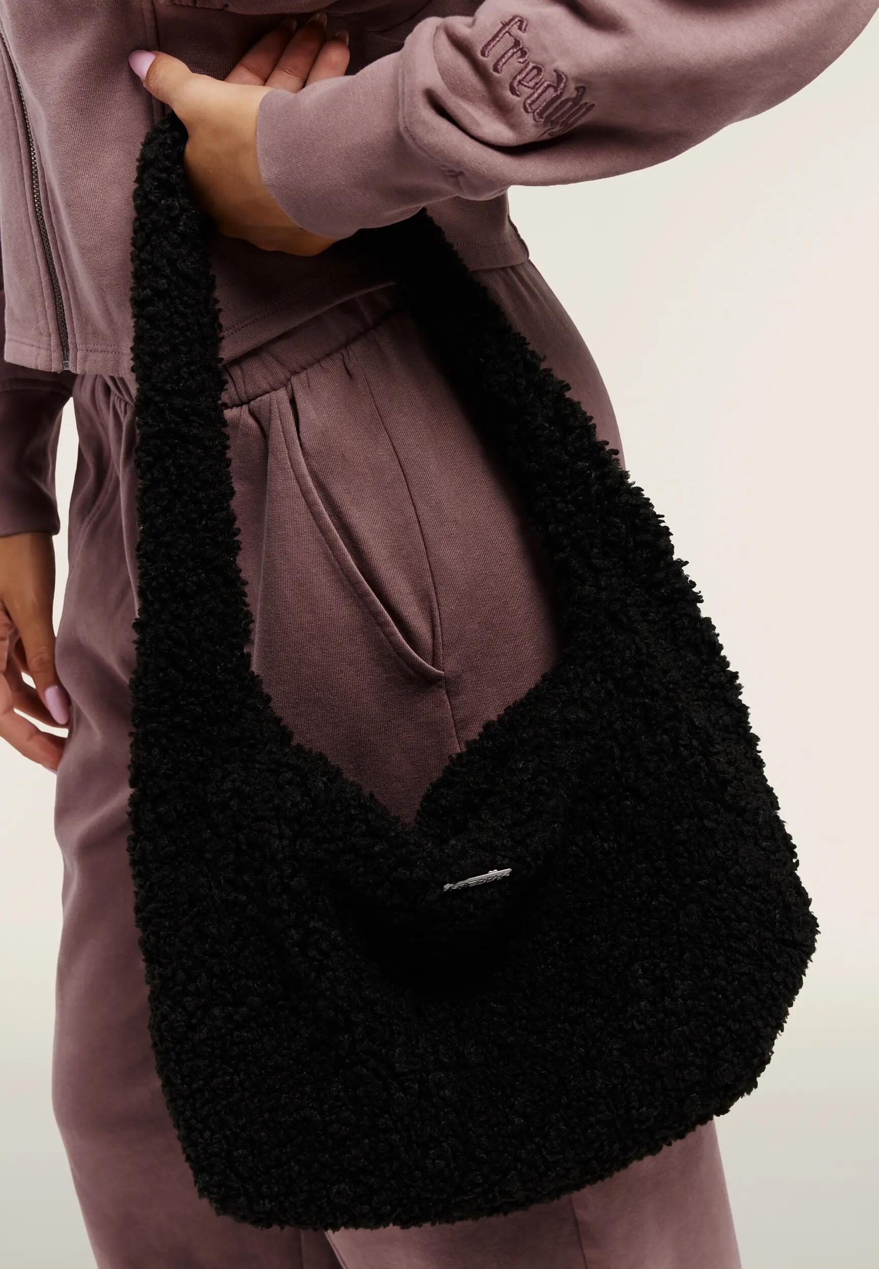 Dames sherpa schoudertas 3/6